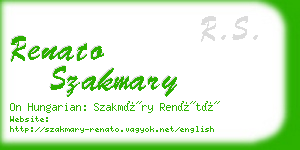 renato szakmary business card